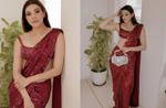 Kajal Aggarwals red saree look will drive your mid-week blues away, see pics